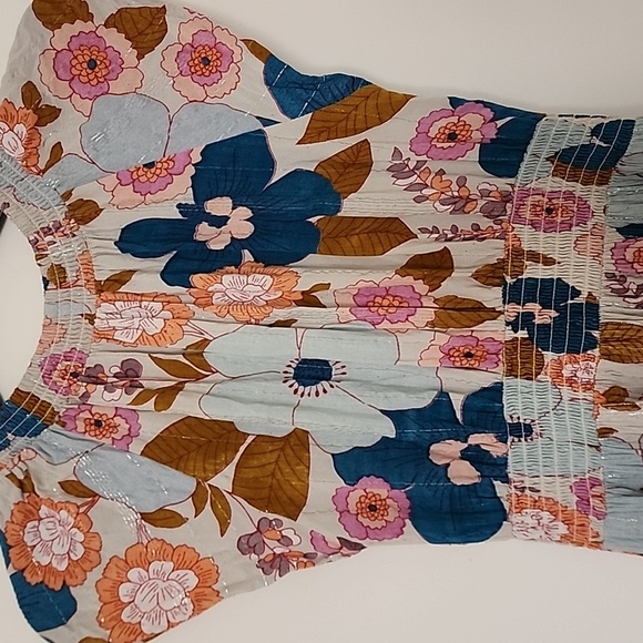 Floral Maxi Dress with Cap Sleeves - Picture 9 of 11